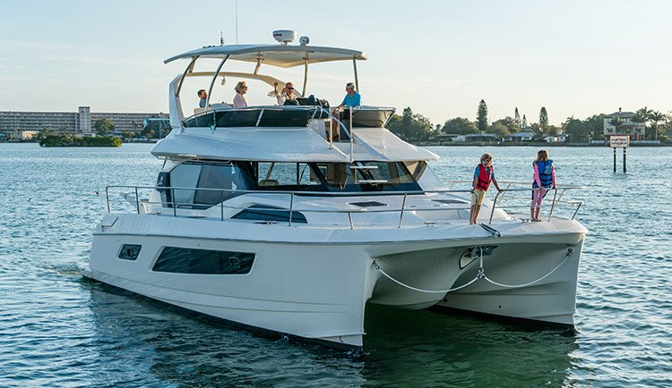 Aquila 44 catamaran on the water